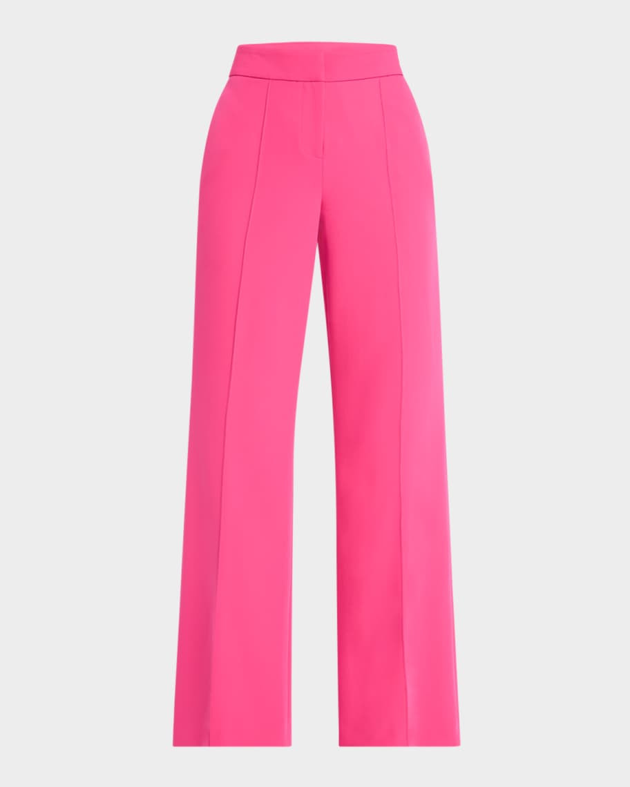 Nash High-Rise Wide-Leg Cady Pants | Neiman Marcus