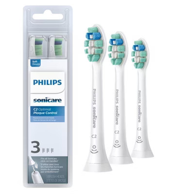 Philips Sonicare C2 Optimal Plaque Control Replacement Electric Toothbrush Head - HX9023/65 - White - 3pk | Target