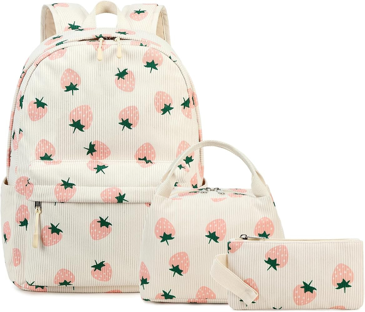 Backpack for Girls, 3PCS Girls Backpack for School with Lunch Bag Pencil Case, Cute Kids Teens Bo... | Amazon (US)