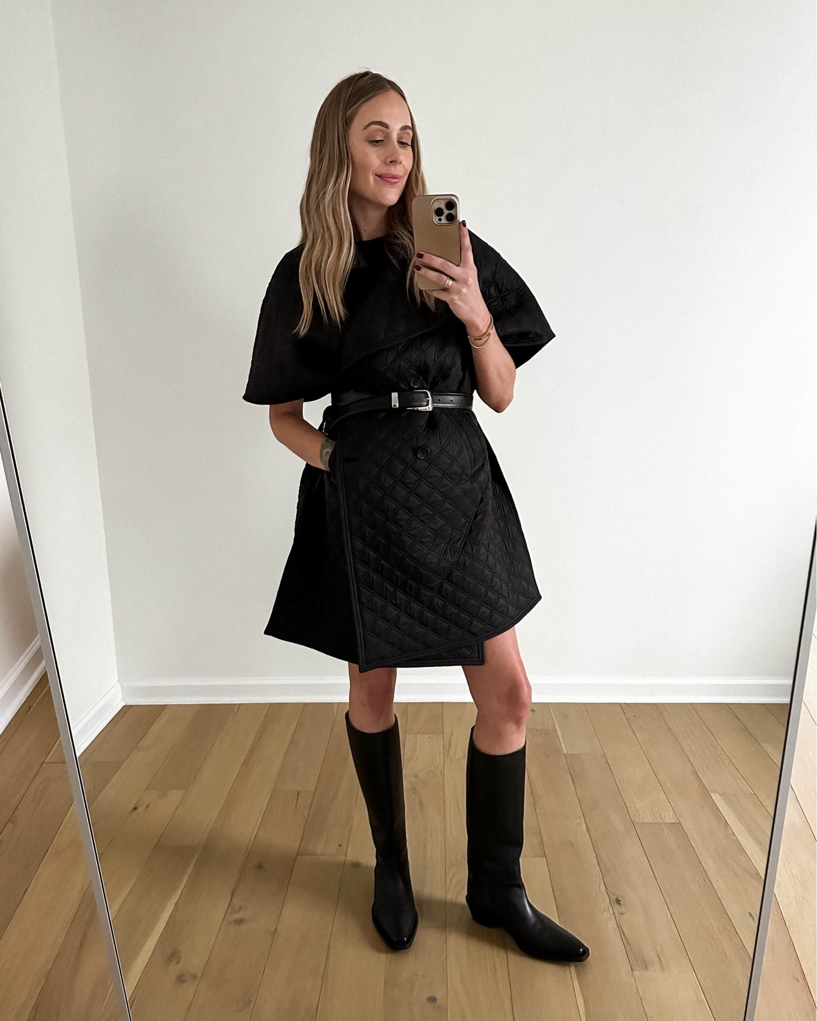 Fashion Jackson wearing quilted cape, black knee high boots, fall outfit #fashionjackson #falloutfits #boots

#LTKstyletip #LTKfindsunder100 #LTKSeasonal