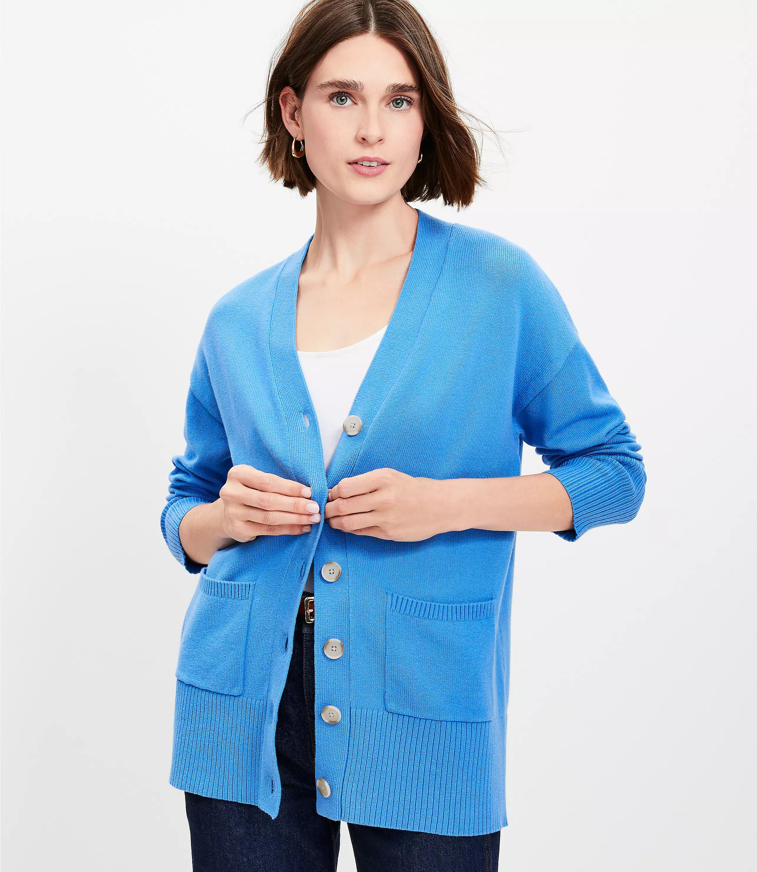 V-Neck Pocket Cardigan | LOFT