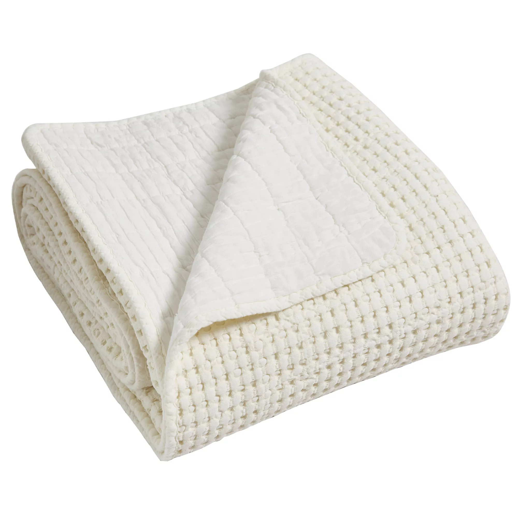 Levtex Home Mills Waffle Cream Quilted Throw | Kohl's
