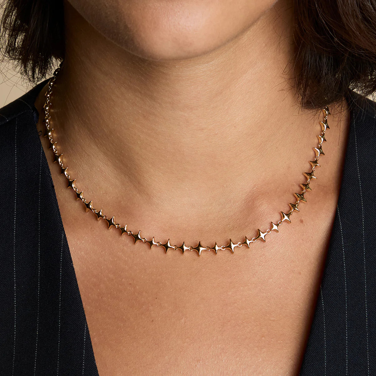 Cosmic Star Chain Necklace in Gold | Astrid & Miyu UK