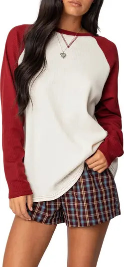 Me Time Oversize Waffe Stitch Pullover | Nordstrom