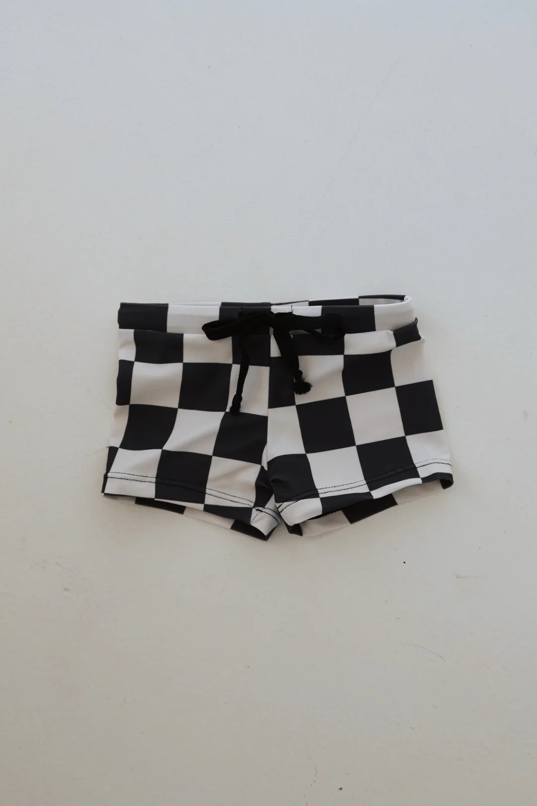 Black Checkerboard | Euro Swim Short | Forever French