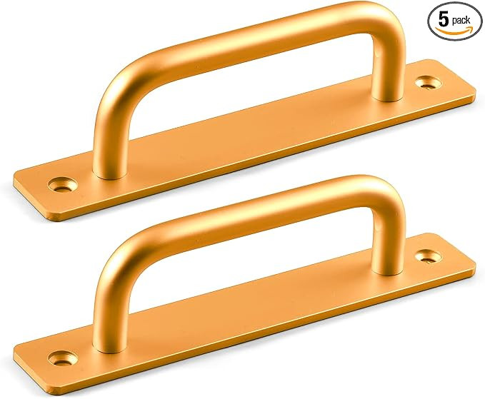 Cosimeenodta 5 Pack Cabinet Pulls Aluminum Kitchen Cabinet Handles 5 inch/128mm Gold Dresser Hand... | Amazon (US)