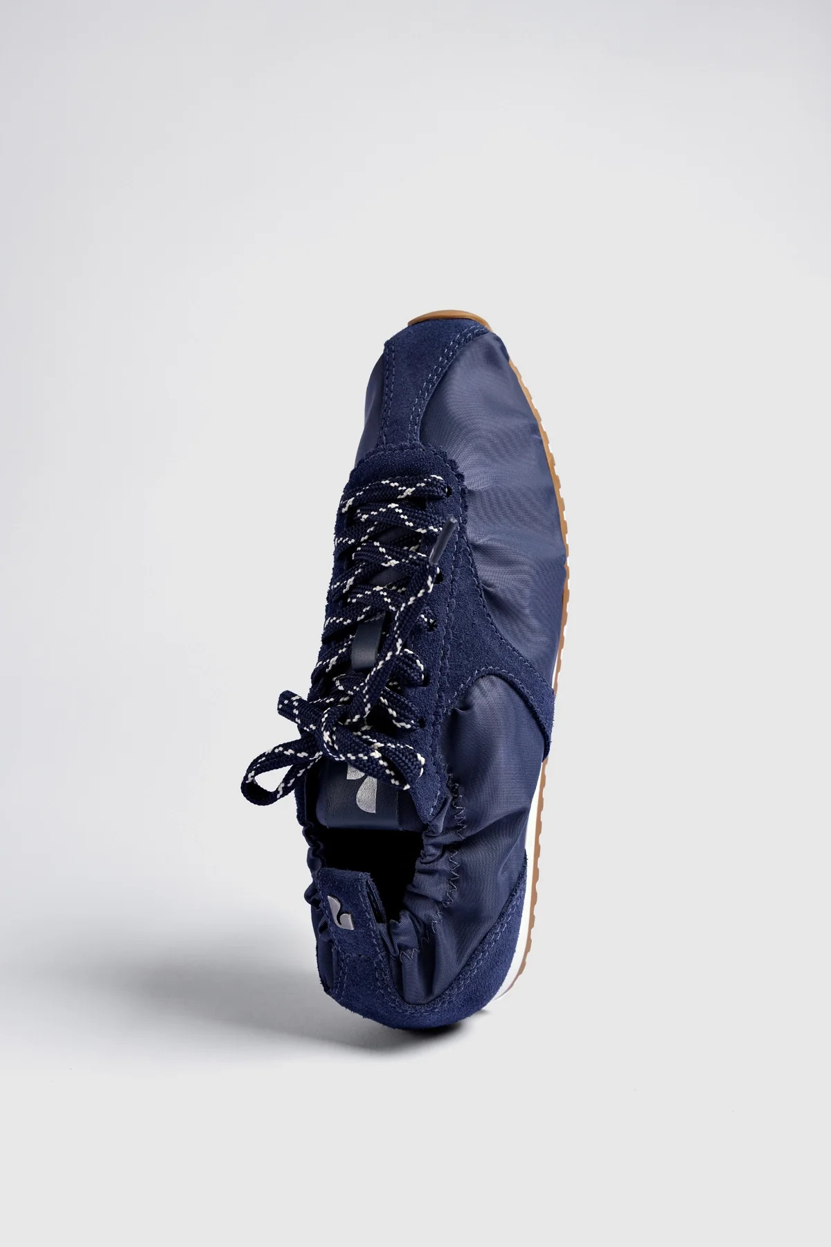 Stella Lite Sneaker In Navy Nylon and Suede | Larroude