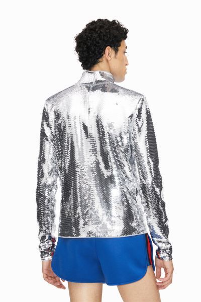 Sequined Shirt - Silver-colored - Men | H&M US | H&M (US + CA)