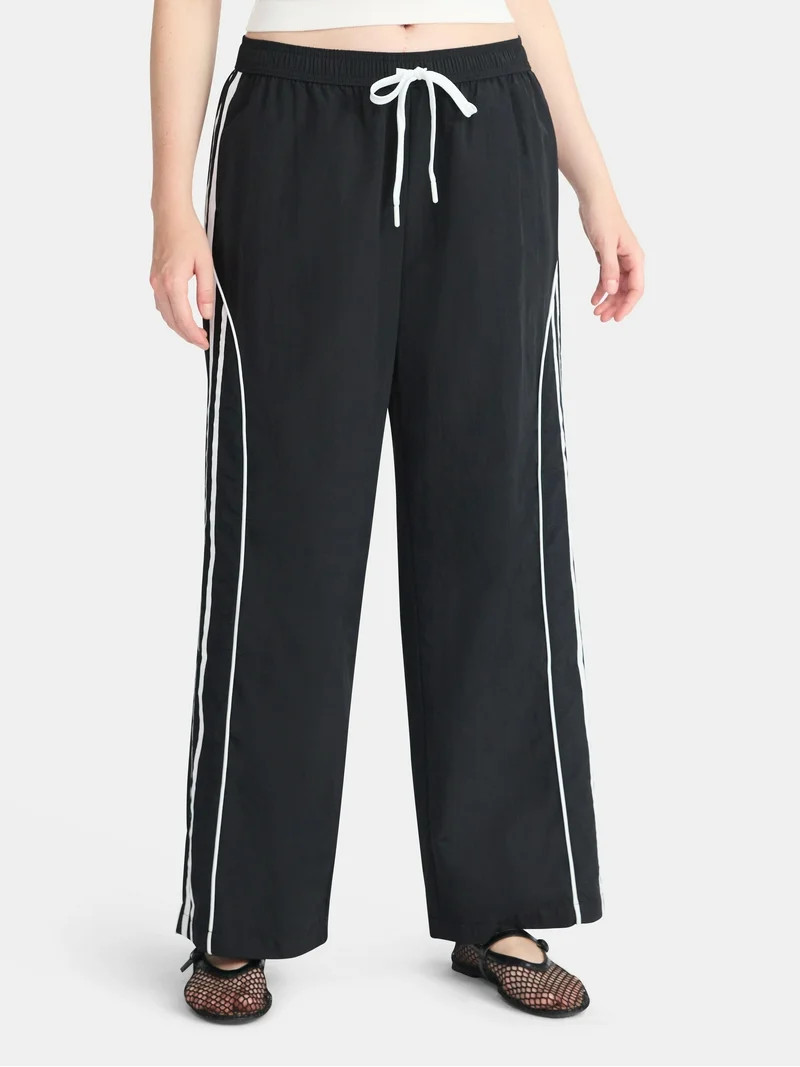 No Boundaries Track Pants with Side Stripes, Women’s | Walmart (US)