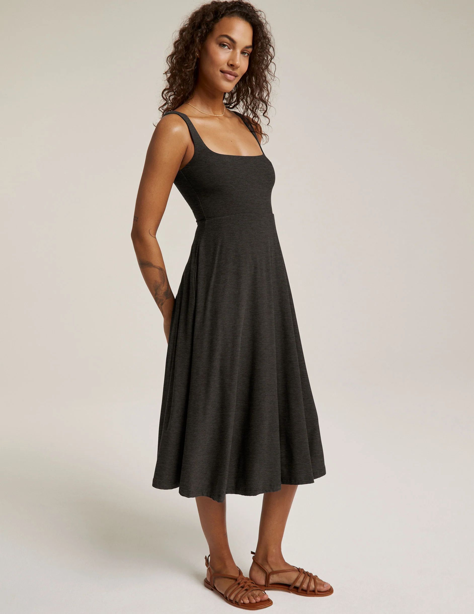 Featherweight At The Ready Square Neck Dress | Beyond Yoga | Beyond Yoga