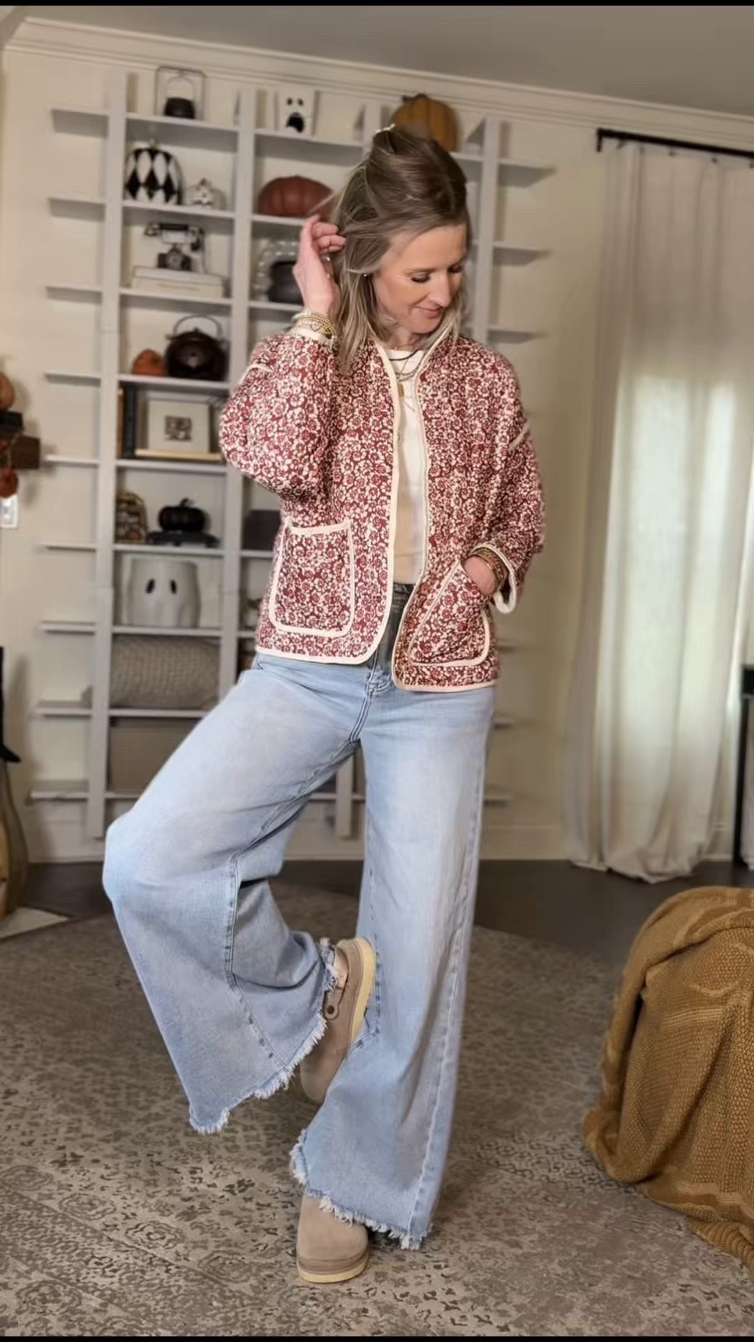 How fun is this jacket!? It’s lightweight, great for layering, & comes in several fun prints and colors. 
I’m wearing my true size Small and love the fit! 

Fall outfits, winter outfits, casual outfits, chic, casual jacket, outfit inspo, Amazon find, affordable fashion 

#LTKSeasonal #LTKU #LTKFindsUnder50