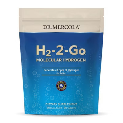 Dr. Mercola H2-2-Go Molecular Hydrogen, 60 Servings (60 Tablets), 8 ppm of Hydrogen Per Tablet, Dietary Supplement, Supports Circulatory Health | Target