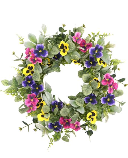 4.3 4.3 out of 5 stars 909
Artificial Spring Summer Wreath with Pansy Flowers,Flocked Lamb Ear Leaves,Eucalyptus Leaves,Fern Branches for Front Door Indoor Outdoor Farmhouse Wall Holiday Decor, White Gift Box Included ✨ Click on the “Shop  AMAZON FIND collage” collections on my LTK to shop.  Follow me @winsometaylorstyle for daily shopping trips and styling tips! Seasonal, home, home decor, decor, kitchen, beauty, fashion, winter,  valentines, spring, Easter, summer, fall!  Have an amazing day. xo💋

#LTKSpringSale #LTKhome #LTKSeasonal
