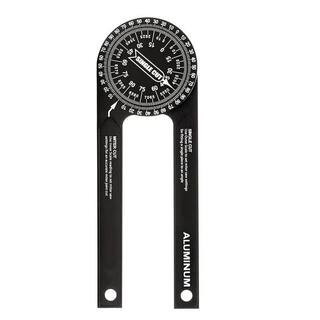 Aluminum Black 7 in. Protractor Angle Finder with Precision Laser for Inside and Outside Miter Cuts | The Home Depot