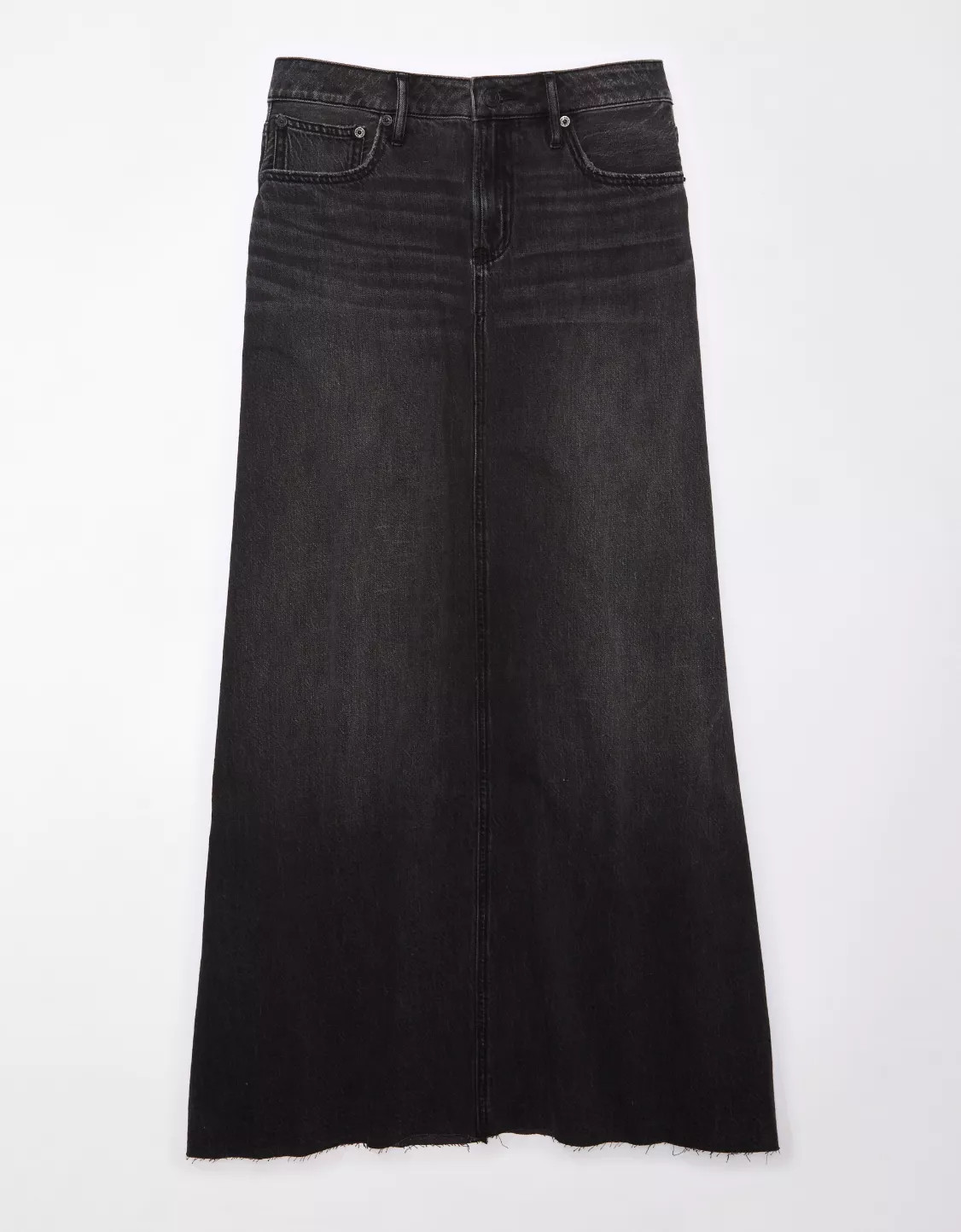 AE To The Floor Denim Maxi Skirt | American Eagle Outfitters (US & CA)