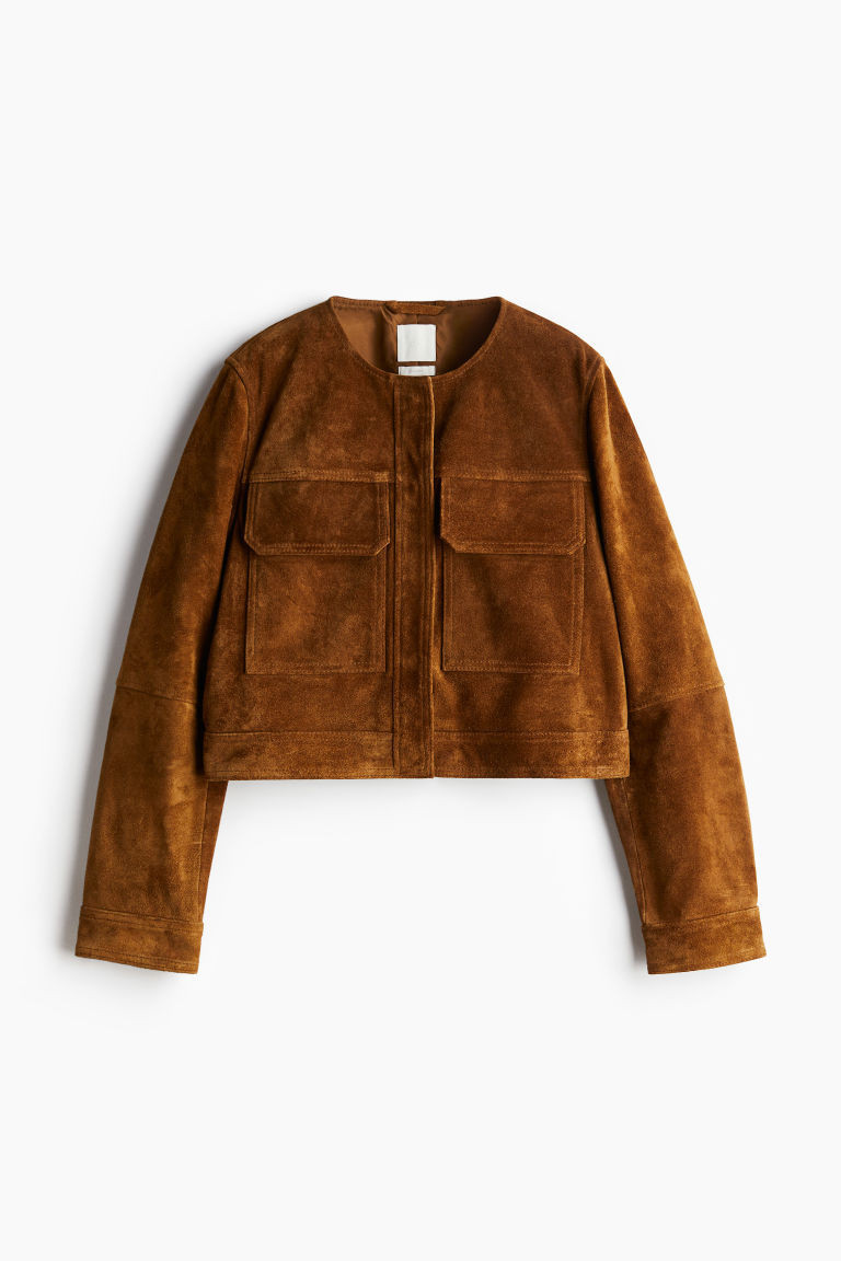 H & M - Jacke aus Veloursleder - Beige - Damen | H&M (DE, AT, CH, NL, FI)