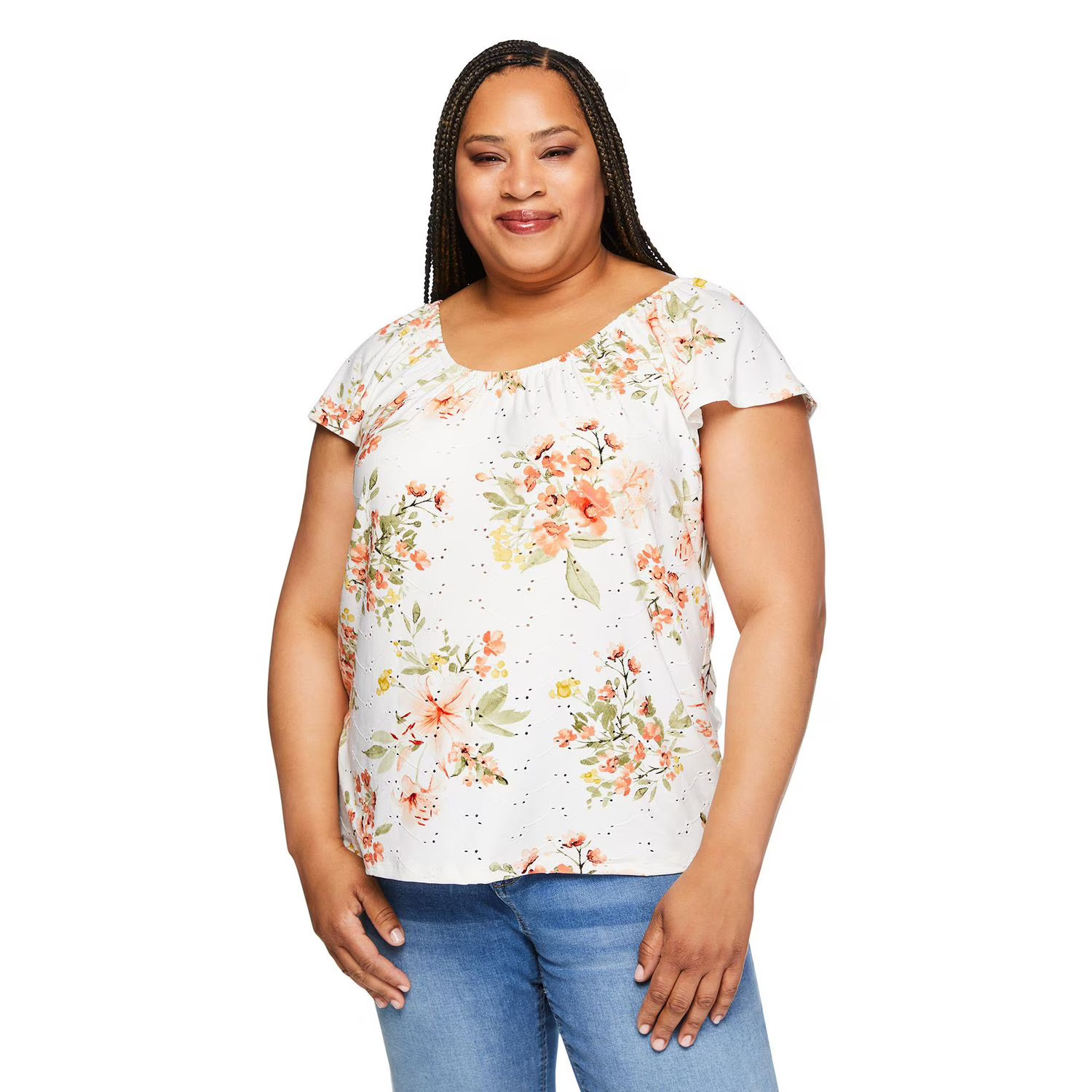Iyla Plus Women's Eyelet Top, Sizes 1X-4X | Walmart (CA)