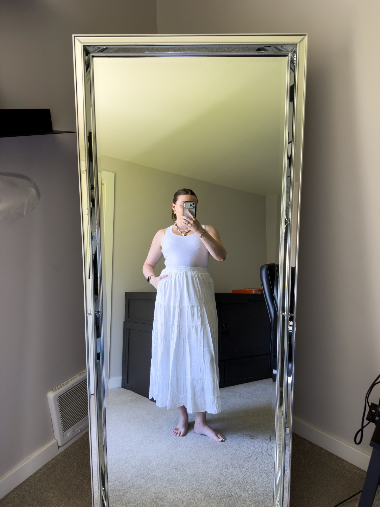 All white outfit for summer! It’s getting toasty so light colors it is 🤍

I’m wearing a M tank and size L skirt

#LTKootd #LTKMidsize #LTKdayinmylife