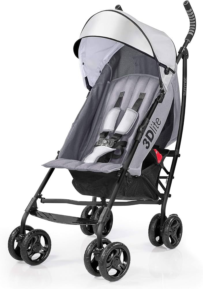 Summer Infant 3Dlite Convenience Stroller, Gray - Lightweight Stroller with Aluminum Frame, Large... | Amazon (US)