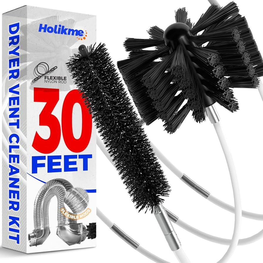 Holikme 30 Feet Dryer Vent Cleaner Kit, Flexible Lint Brush with Drill Attachment, Fireplace Chim... | Amazon (US)