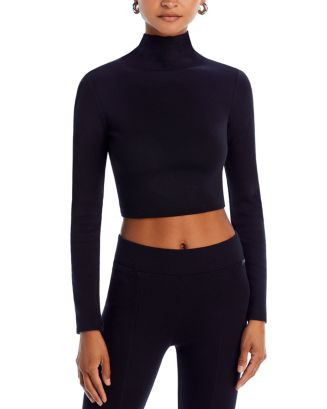 x EmRata Kathryn Slim Fit Cropped Turtleneck | Bloomingdale's (US)