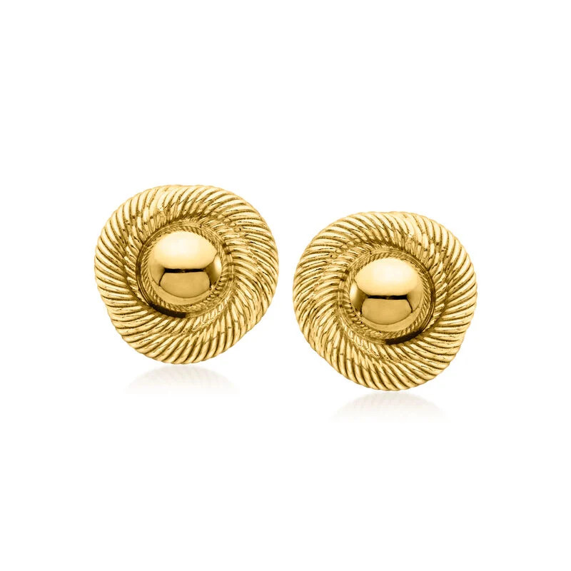 Italian 18kt Gold Over Sterling Knot Earrings | Ross-Simons