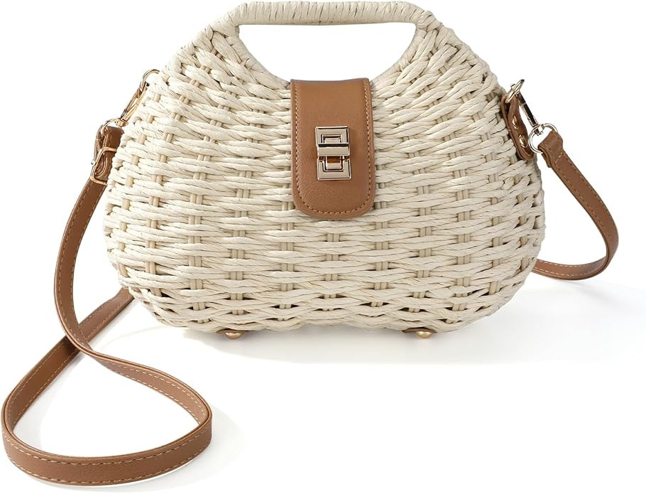 Clutch Purses for Women - Summer Beach Crossbody Bag with Adjustable Strap - Boho Shoulder Handwo... | Amazon (US)