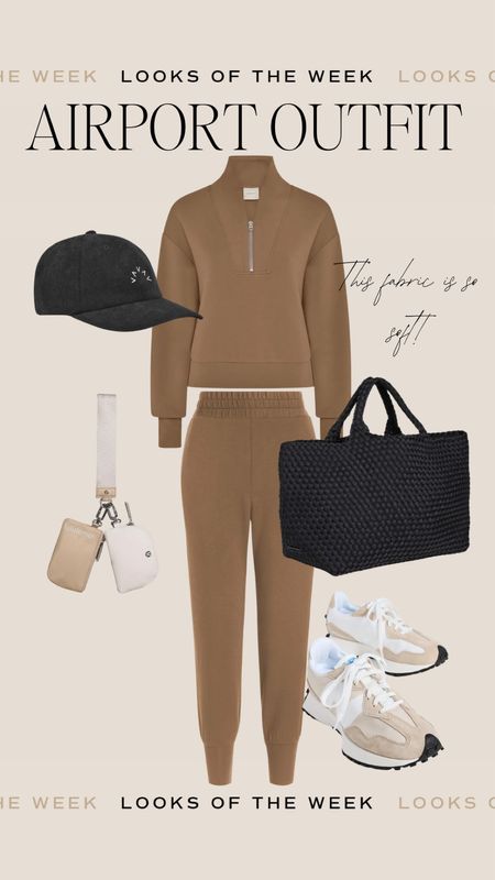 Styled by Becky. Airport outfit that's causal, chic and comfy. 