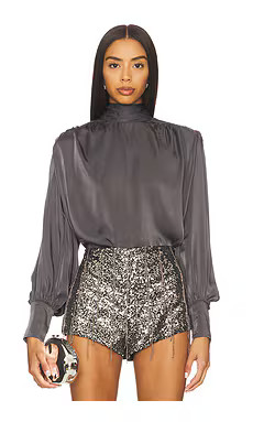 Revana Satin Tie Neck Blouse
                    
                    Bardot | Revolve Clothing (Global)