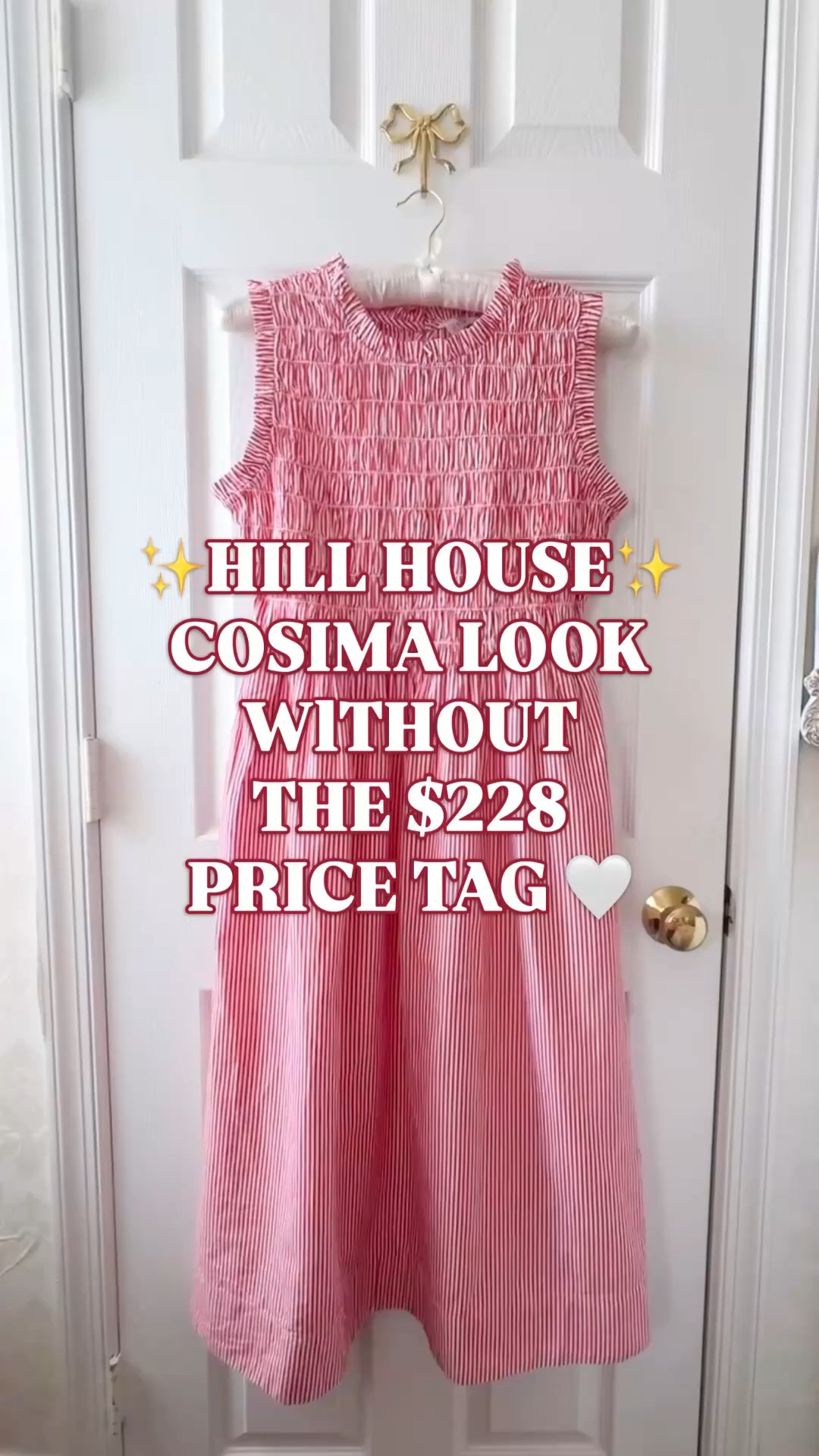 Hill House Cosima look for less, Memorial Day outfit, pink striped summer dress

This $35 Belk dress is giving the $228 Hill House Cosima look for way less, and it is exactly the kind of mid-May dress that starts working overtime.

Pink stripe, smocked bodice, sleeveless shape, midi length, easy full skirt, and 100% cotton. It has that sweet-but-polished summer dress look that feels expensive without making your cart painful.

This is the dress for Memorial Day weekend, Fourth of July outfits, graduation parties, bridal showers, baby showers, brunch, church, vacation dinners, garden parties, beach trips, resort outfits, and every warm-weather plan. 

The smocking gives it an easy fit through the bodice, the cotton keeps it breathable, and the pink stripe makes it feel cheerful. At $35, it is one of those “grab it before the size you need disappears” finds.

If you’re searching for Hill House Cosima look for less, Hill House inspired dress, pink striped dress, pink midi dress, smocked midi dress, cotton summer dress, Memorial Day outfit women, Fourth of July outfit women, graduation dress, bridal shower dress, baby shower dress, wedding guest dress, summer wedding guest dress, vacation dress, resort dress, garden party dress, preppy summer dress, feminine summer dress, Belk dress, Crown and Ivy dress, designer look for less, or LTK finds under 50, this one is great summer add.

#LTKFindsUnder50 #SummerDress #MemorialDayOutfit #FourthOfJulyOutfit #GraduationDress #LookForLess #PreppyStyle #WeddingGuestDress #VacationDress

#LTKSaleAlert #LTKSeasonal #LTKWorkwear