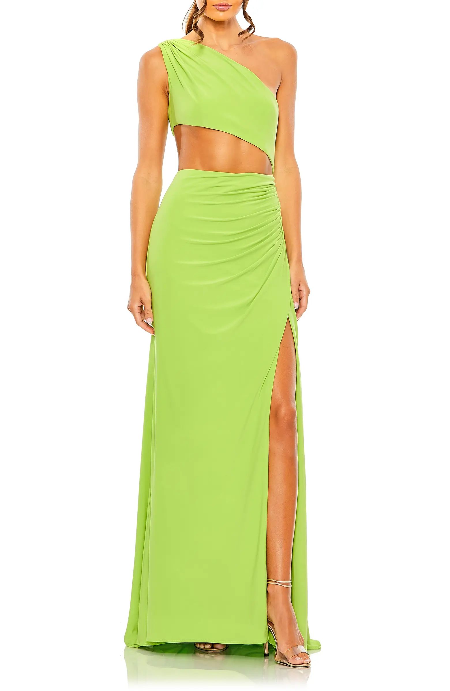 One-Shoulder Cutout Detail Gown | Nordstrom