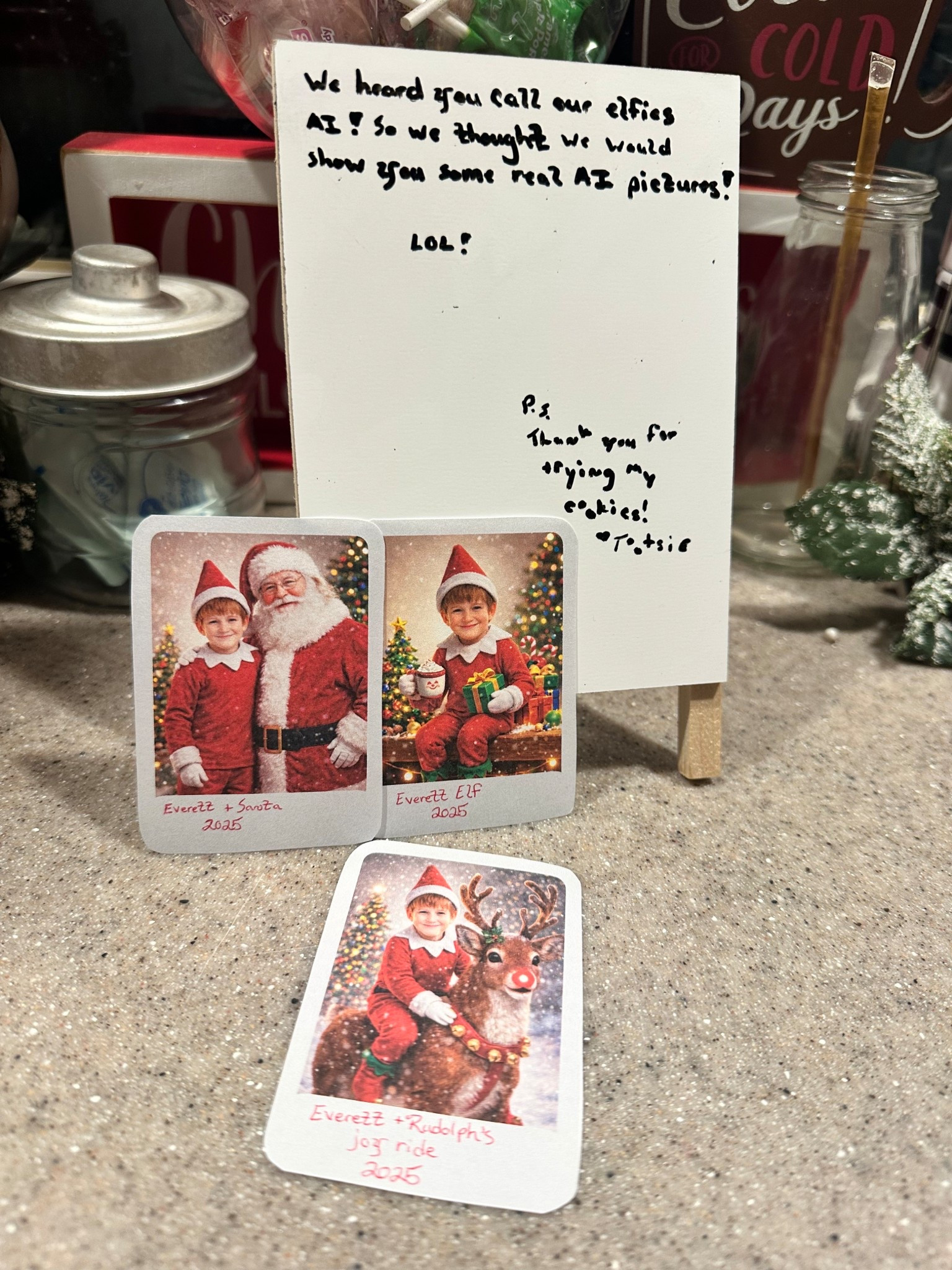 Elf on the Shelf idea!!!

Use AI to make some silly pictures of your kids as elves! I make them look like Polaroids in Pages using the rounded square shapes. 

#LTKHoliday #LTKSeasonal #LTKKids