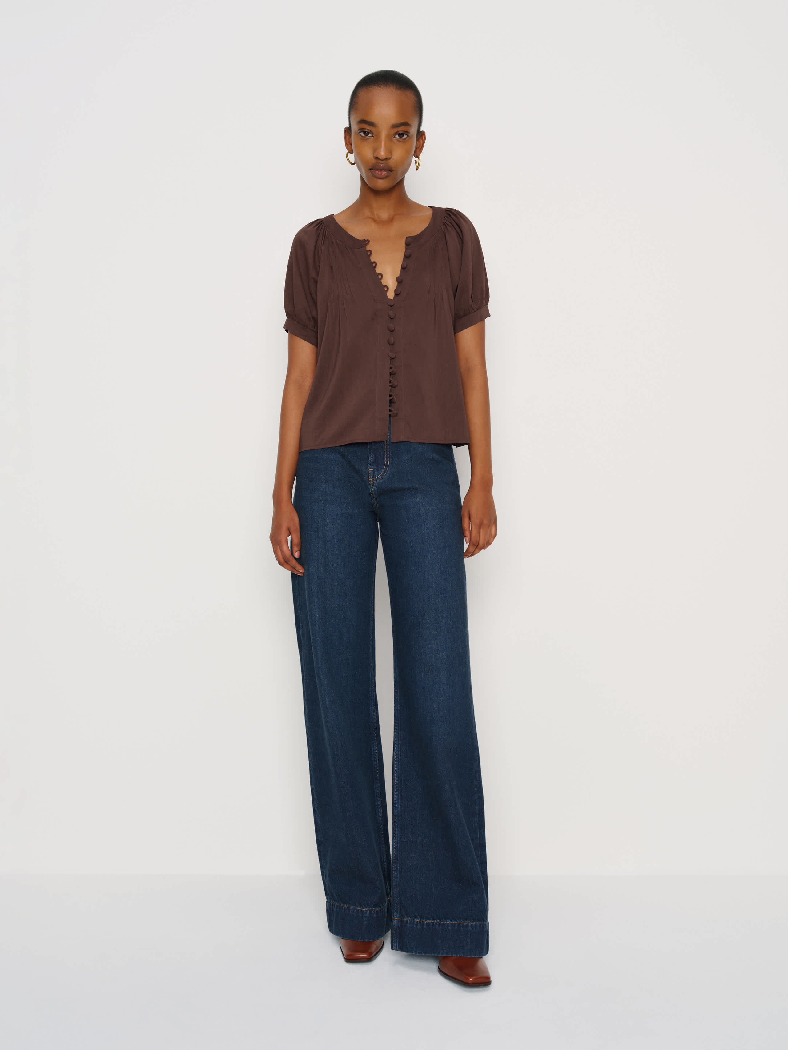 Reformation Calia Top Brown Medium | Reformation (Global)