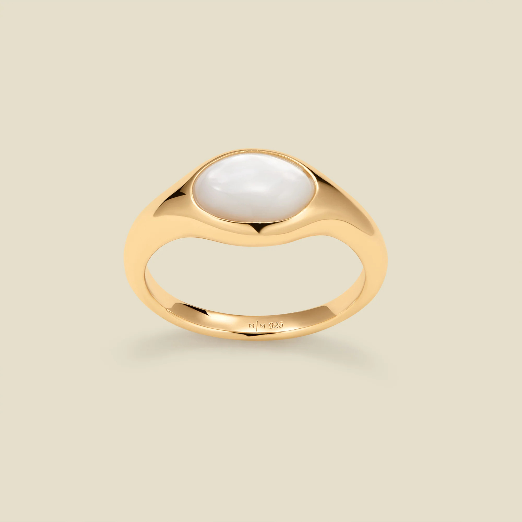 Mother of Pearl Signet Ring | Made By Mary