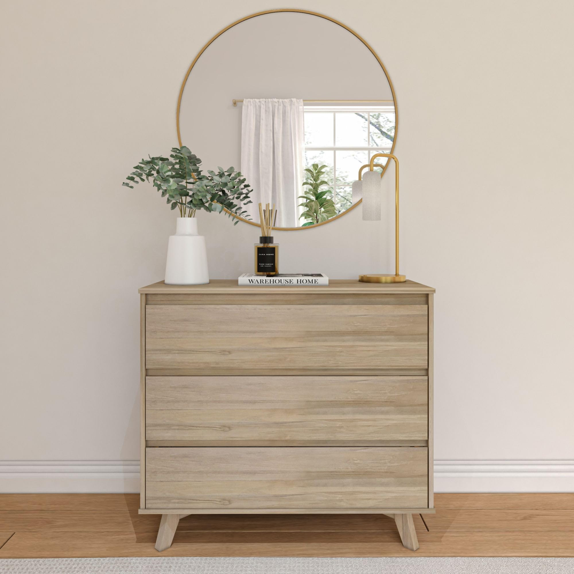 Plank+Beam 3 Drawer Dresser, Modern Storage Cabinet, Solid Wood Storage Drawers, Dressers & Chest... | Amazon (US)