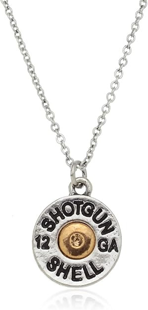 PammyJ Western Simulated 12GA Bullet Shotgun Shell Pendant Necklace, 16" + 3.5" ext | Amazon (US)