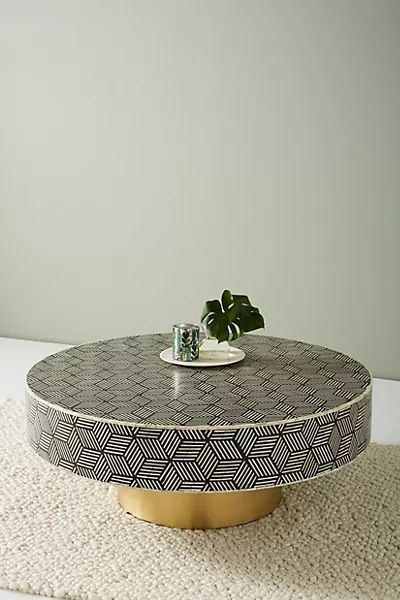 Targua Optical Inlay Coffee Table | Anthropologie (US)