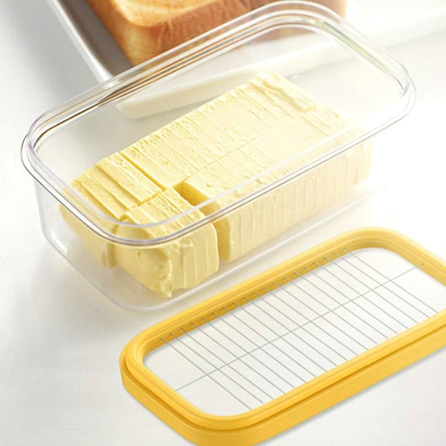 Butter Slicer Cutter Stainless Steel, Butter Dish Container with Lid, Refrigerator Suitable for E... | Amazon (CA)