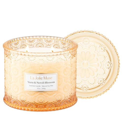 LA JOLIE MUSE Candles for Home Scented, Yuzu & Neroli Blossom Scented Candle, Candle Gifts for Wo... | Amazon (US)