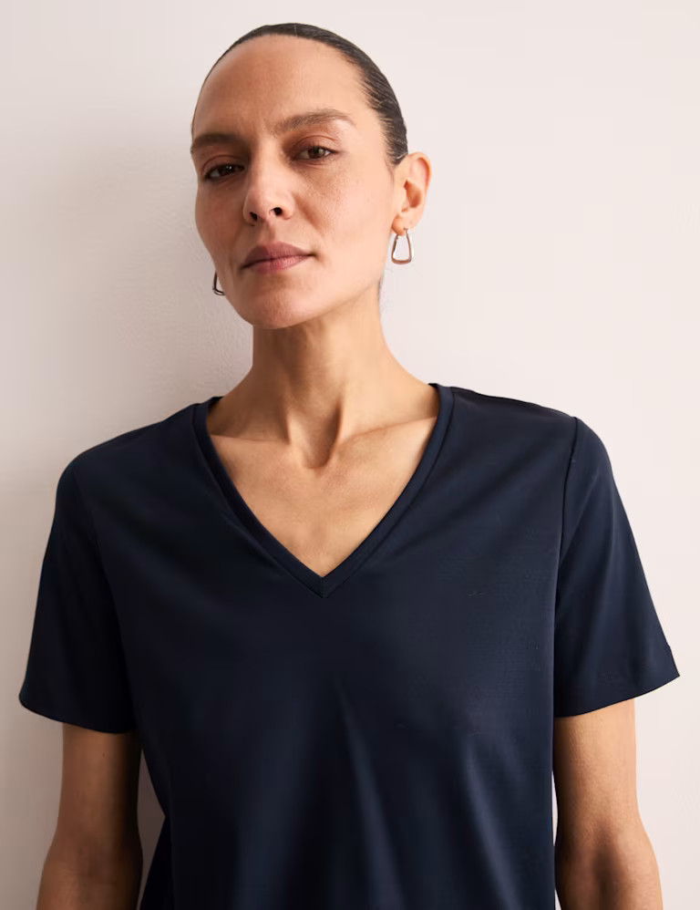 Pure Cotton V-Neck T-Shirt | Marks & Spencer (UK)