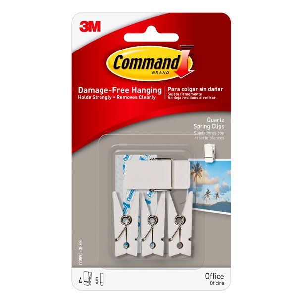 Command Quartz Spring Clip, 4 Clips, 5 Strips Per Pack | Walmart (US)