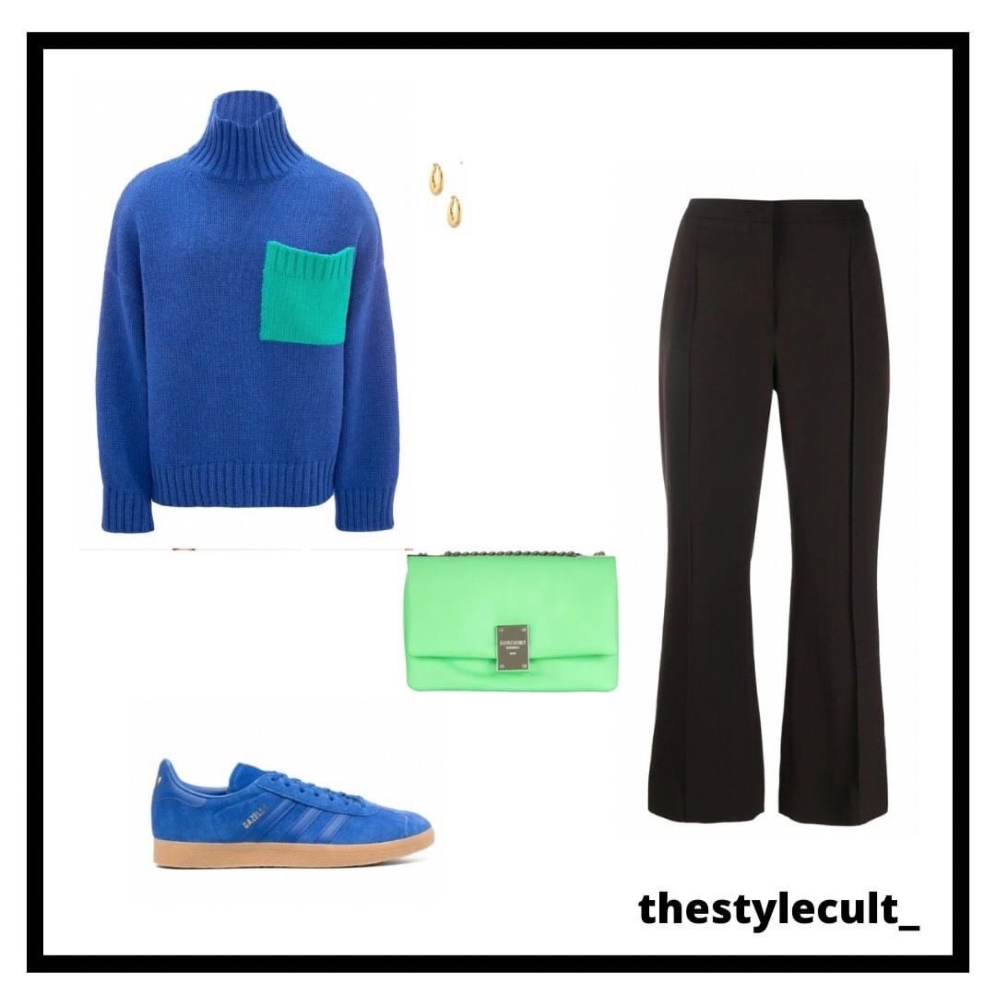 • jw anderson patch pocket sweater | gold hoops | jill sander high waisted pants | adidas gazelle shoes | balmain crossbody bag

#LTKstyletip #LTKSeasonal #LTKitbag