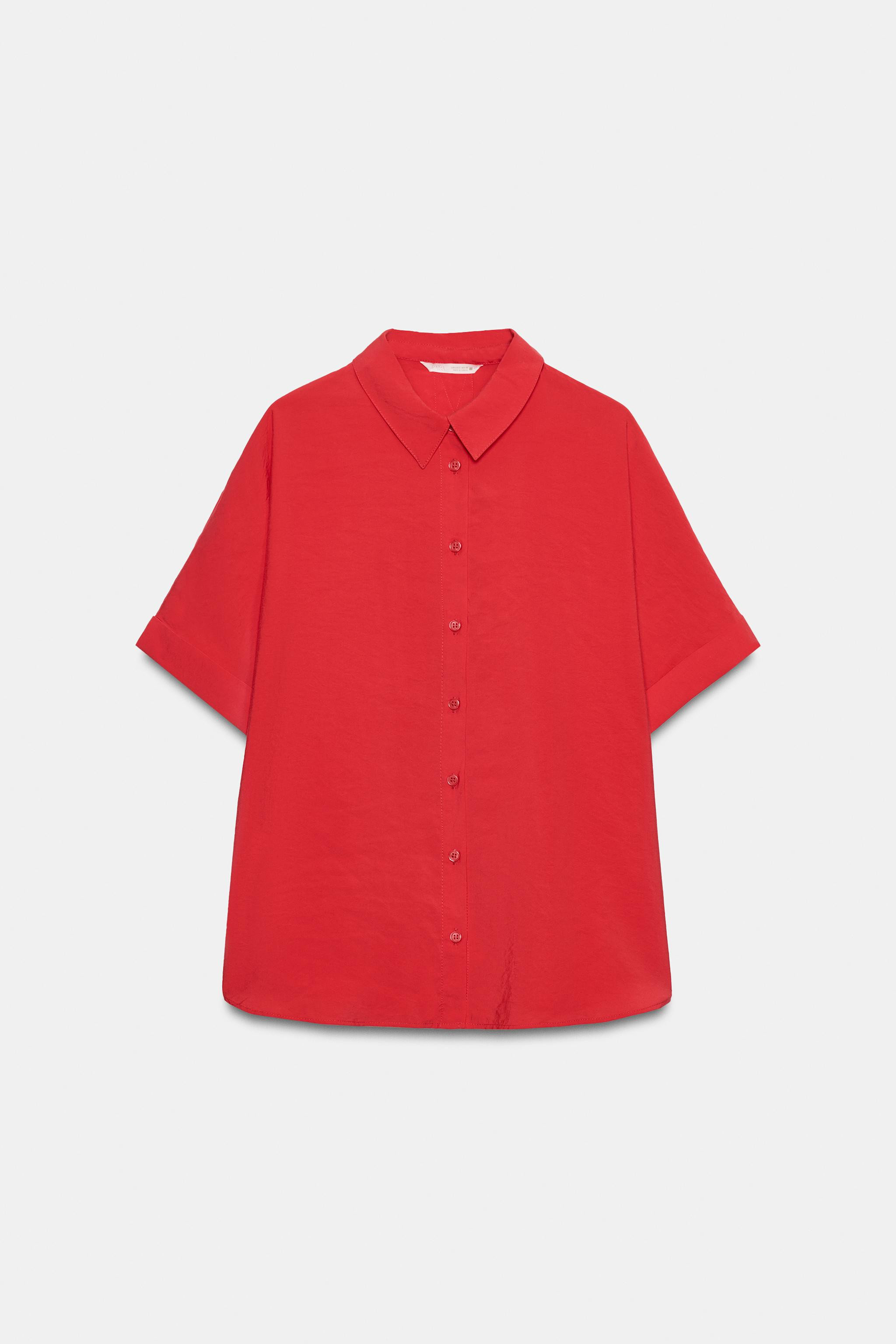 FLOWY SHORT SLEEVE SHIRT | Zara US