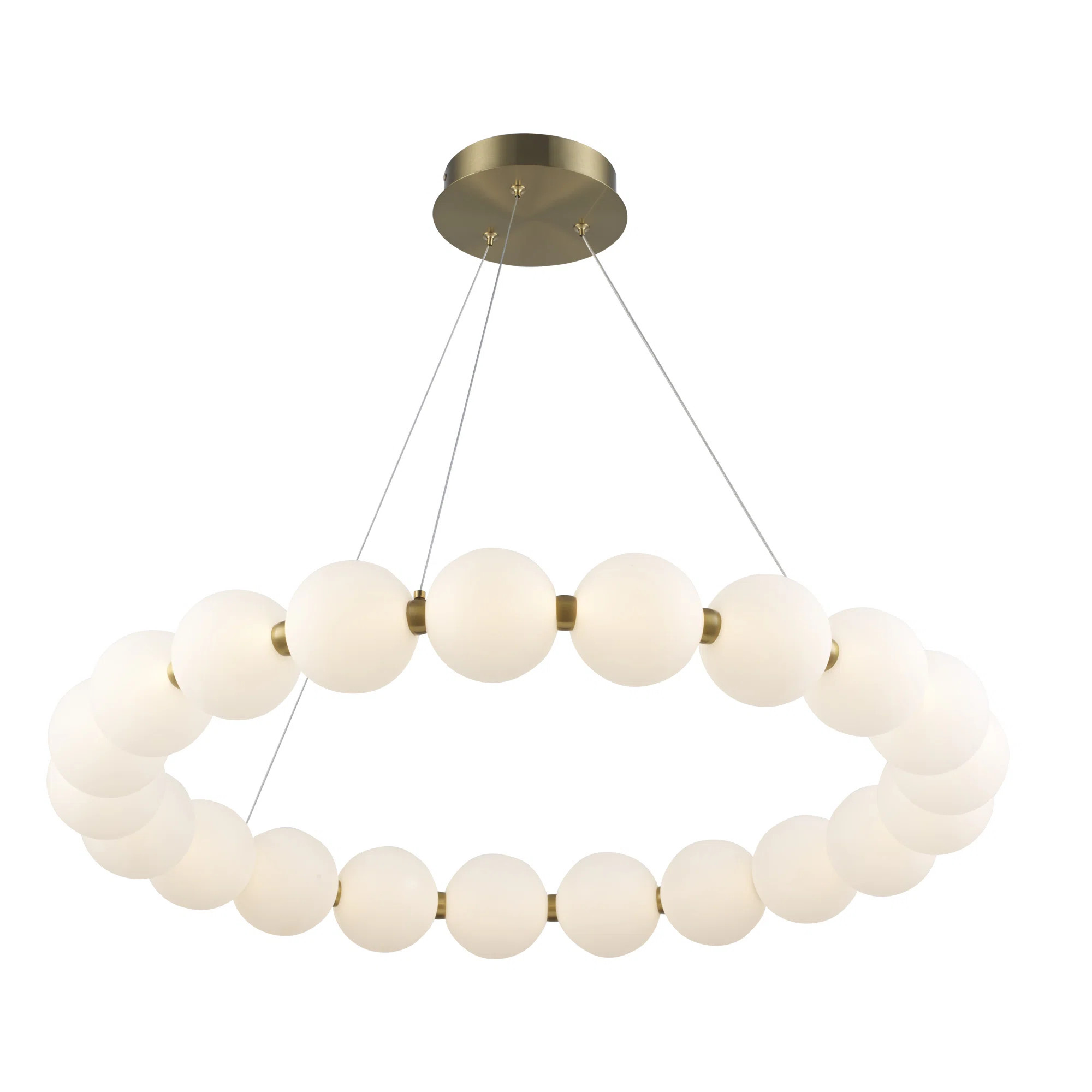 Minza 21 - Light Acrylic Dimmable LED Wagon Wheel Chandelier | Wayfair North America