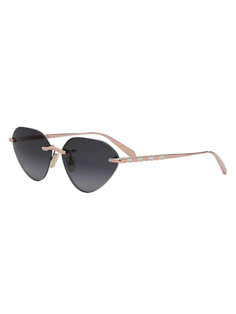 Women's Serpenti 59MM Cat-Eye Sunglasses - Grey Rose Gold | Saks Fifth Avenue