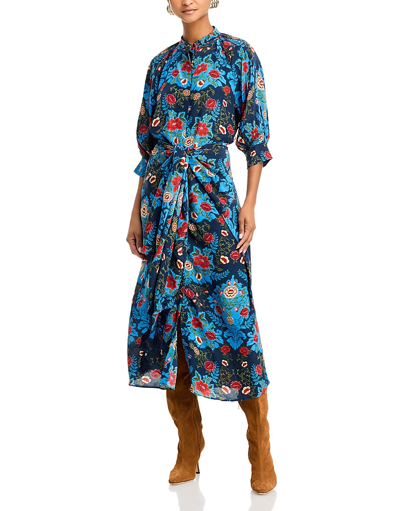Farm Rio Arabesque Floral Tie Front Dress | Bloomingdale's (US)