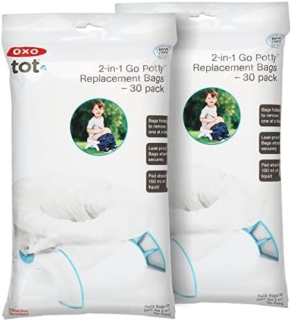 OXO TOT 2-in-1 Go Potty Refill Bags, 30 Count (Pack of 2) | Amazon (US)