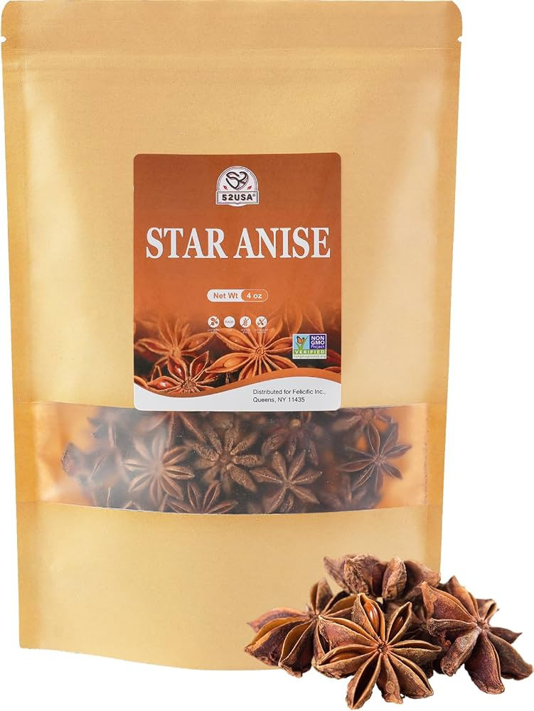 52USA Star Anise, Whole Chinese Star Anise 4oz (113g), NON\u2011GMO Verified | Amazon (US)