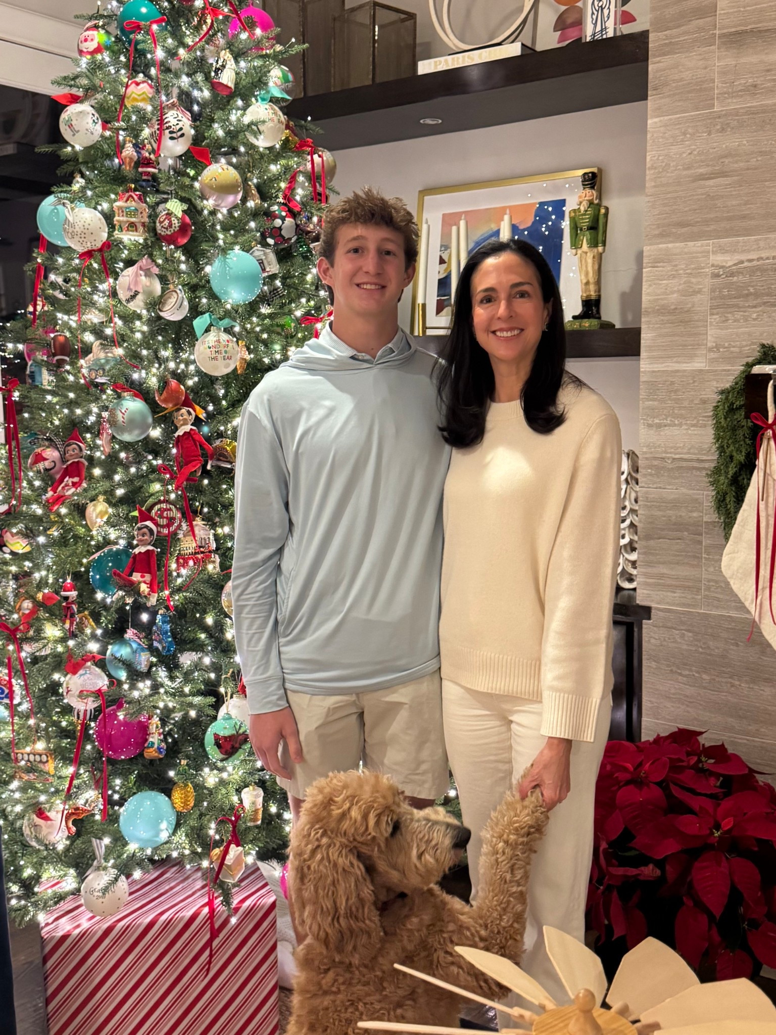 Annual mother-son Christmas dinner with my favorite boy. I have this sweater in 4 colors because it’s that good. It’s an oversized fit- I have two smalls and two extra smalls and love both. My suede booties are currently 40% off and come in tons of colors.

#LTKHoliday #LTKOver40 #LTKSaleAlert