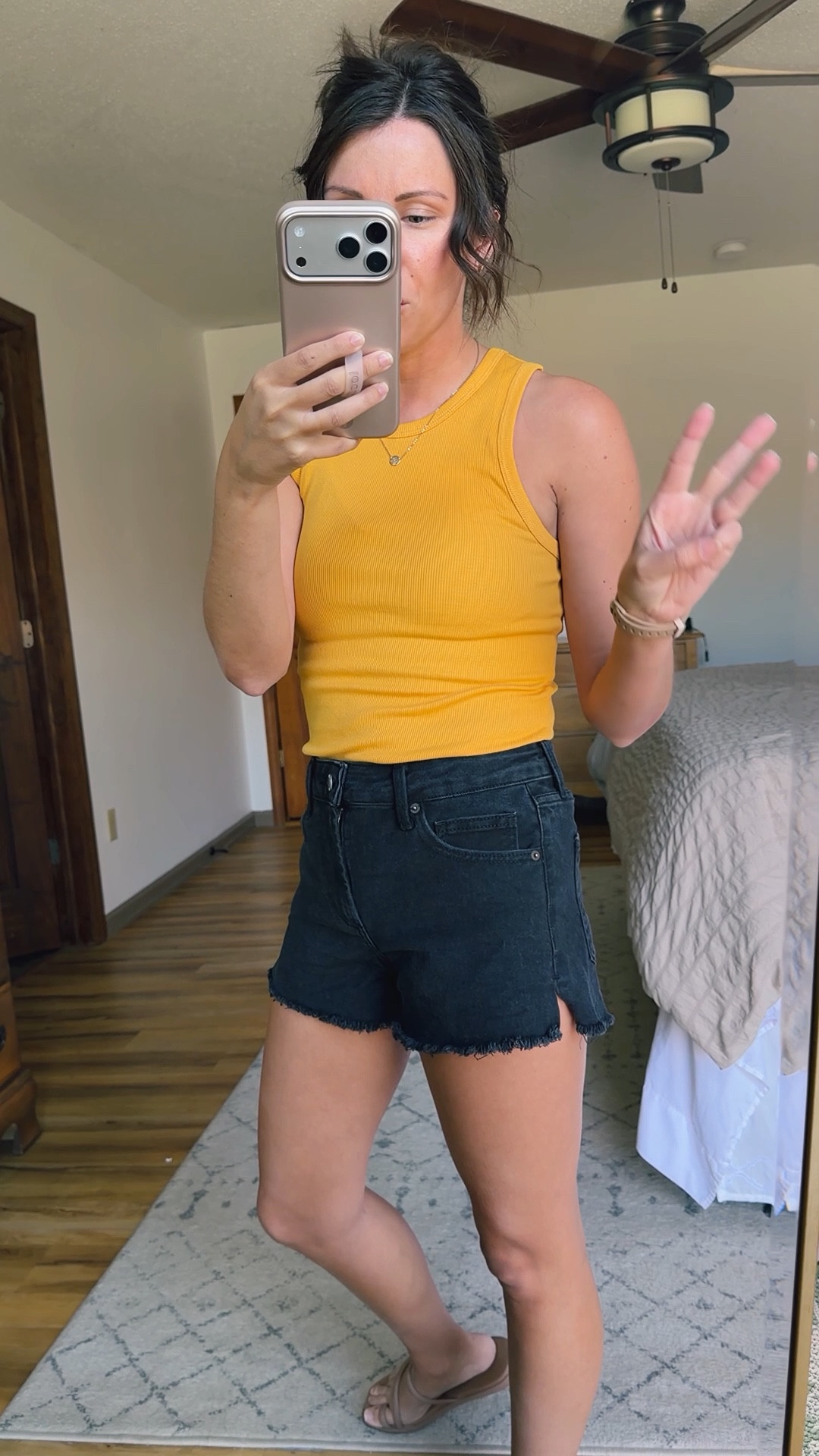 $13 denim shorts from Walmart🙌🏽

I bought the black wash but tried on the dark medium wash and medium wash and they’re all SO cute and comfy!

3” inseam and I wear my smallest size, 00. 
 My tank is size small and I also bought in three colors (yellow, green, white). 
My crocs are size 6.

#LTKgrwm #LTKPetite #LTKootd